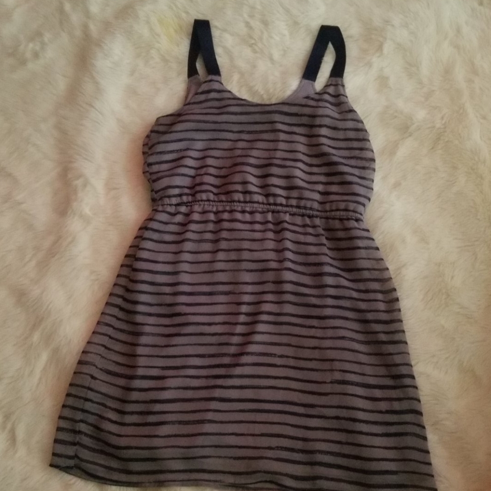 Gray/Navy striped dress